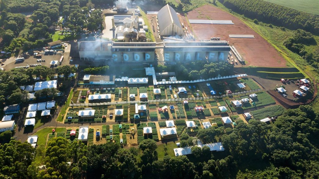 Foto aérea do 23º CDA, em Chapecó (SC) | Crédito: Cooperalfa/Imprensa