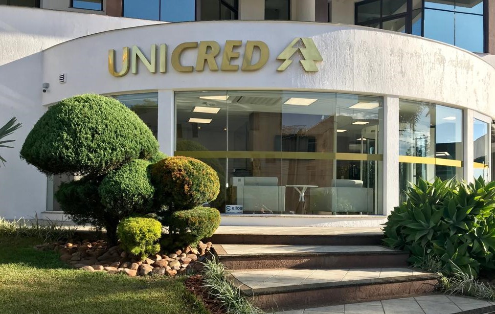 Fachada da Unicred Erechim Santa Mônica, inaugura em 6 de dezembro Crédito: Divulgação Unicred