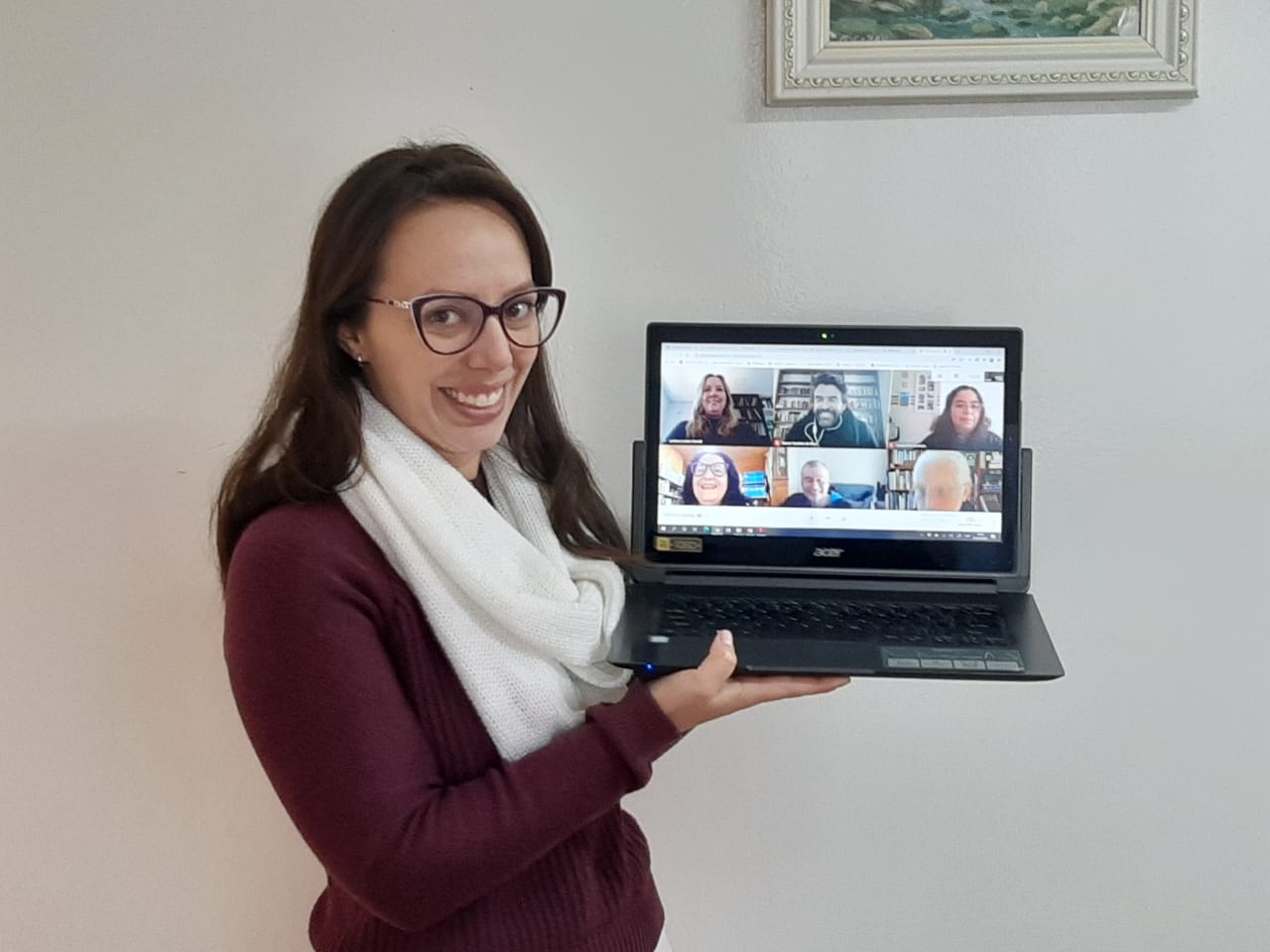 Professora Vanessa Tibola da Rocha na apresentação da tese | Foto: URI Erechim